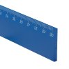Detail des Holzlineals Scholar-20KB in blauer Farbe, Länge 20 cm – Fokus auf Ende der Skala