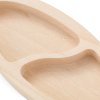 Elora-4115 Holzschale, Buche, oval mit Mitteltrennwand, Detailansicht