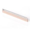 Metrie Scholar-WSM20 Holzlineal 20 cm mit schwarz-weißer Skala – Draufsicht