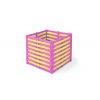 Geflochtene box aus Gelb und Rosa Holzstäbchen von Metrie