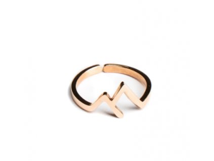 Prsten Mountain Rose Gold Look