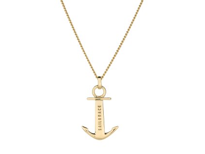 Women Gold anchor necklace