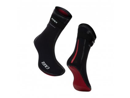 Neoprene Heat-Tech Socks / Black/Red / S