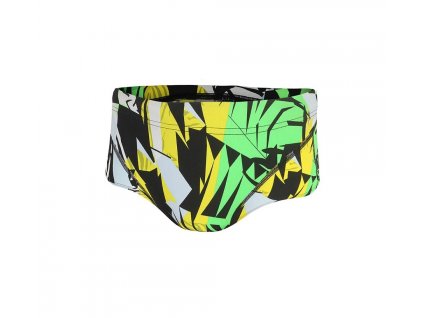 Boys High Jazz 2.0 Brief Shorts / Black/Yellow/Green/White / 8-9