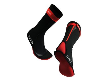 Neoprene Swim Socks / Black/Red / S (Varianta M)