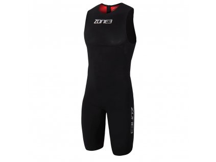 Men's Streamline Sleeveless Swim Skin / Black/Red / M