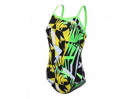 Girl'S High Jazz 2.0 Strap Back Costume / Black/Yellow/Green/White / 10-11