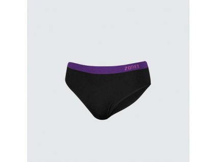 Women's Seamless Briefs / Black/Purple / M