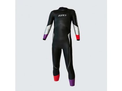 Kid's Adventure Wetsuit / Black/Silver/Red/Multi / M