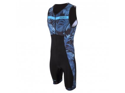 Men's Activate+ Tropical Palm Sleeveless Trisuit / Navy/Blue / S