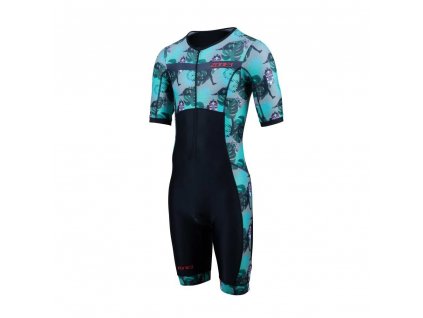 Men's Activate+ Short Sleeve Trisuit - Tribal Rush / Black/Khaki / XXL (Varianta XXL)