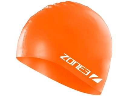Silicone Swim Cap / Hi-Vis Orange / OS