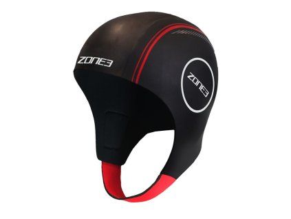 Neoprene Swim Cap / Black/Red (Varianta S)