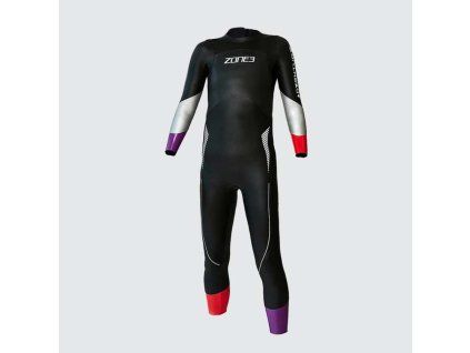 Kid's Adventure Wetsuit / Black/Silver/Red/Multi (Varianta L)