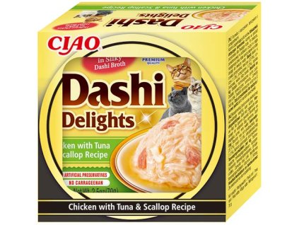 Dashi Delights vanička kuře s tuňákem a hřebenatkou 70g