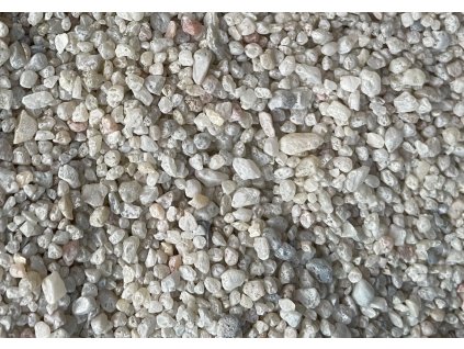 Křemenný štěrk 2-3 mm 1 Kg vážený bílá