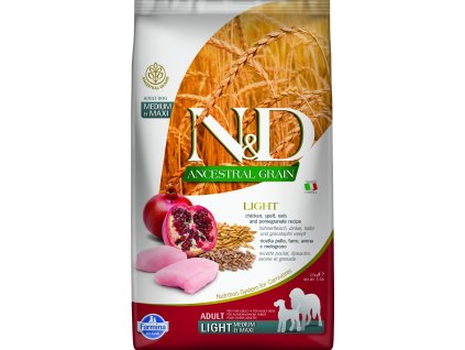 N&D LG DOG Light M/L Chicken&Pomegranate 2,5kg