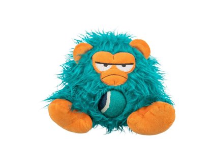 Příšera s tenisovým míčem 25 cm, se zvukem, plyš, tyrkysová