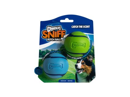 Chuckit! Sniff Ball Míčky s vůní slaniny a arašídového másla 6,5 cm – 2 na kartě