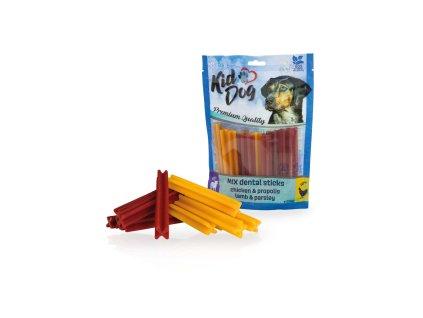 KIDDOG kuře+propolis jehněčí+petržel MIX dentalní tyčinky 250 g