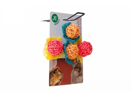 32481 ctyri ratanove koule s lufa houbou 6 cm hracka pro krecky a hlodavce 02