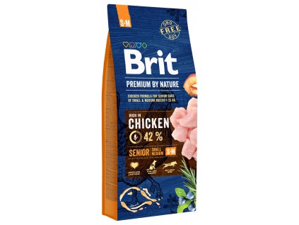 brit premium by nature senior s m 15kg original