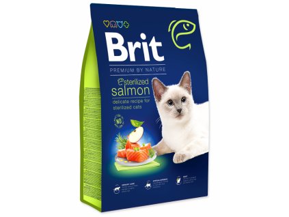 brit premium by nature cat sterilized salmon 8kg default