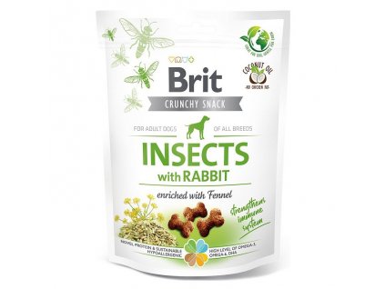 brit care dog crunchy cracker insects with rabbit enriched with fennel 200g original