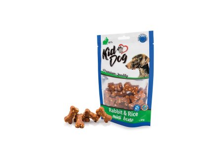 Kiddog králičí maso s rýží mini kostičky 80g