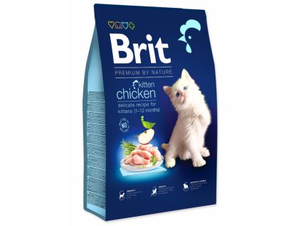 brit premium by nature cat kitten chicken 8kg default