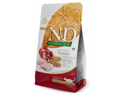 N&D LG CAT Neutered Chicken & Pomegranate