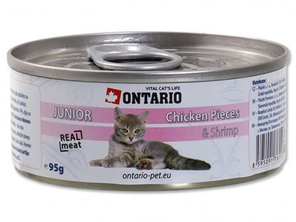 ONTARIO Kitten Chicken Pieces + Shrimp 95g