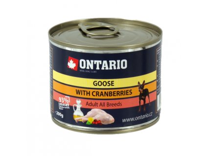 Konzerva Ontario Goose, Cranberries, Dandelion and linseed oil 200g
