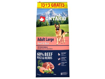 ontario adult large beef rice 15 5kg original