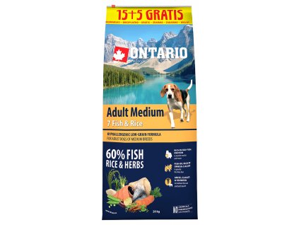 ontario adult medium fish rice 15 5 kg original