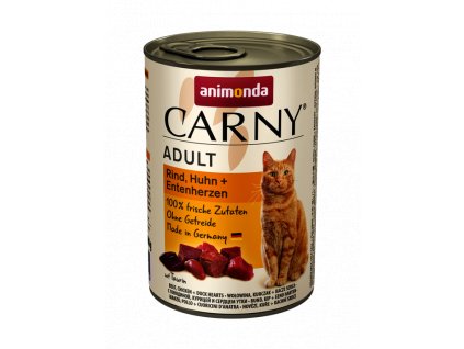 Animonda Carny Adult hovězí, kuře+kachní srdce