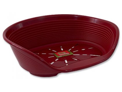 Pelíšek DF plastový červený 49 cm