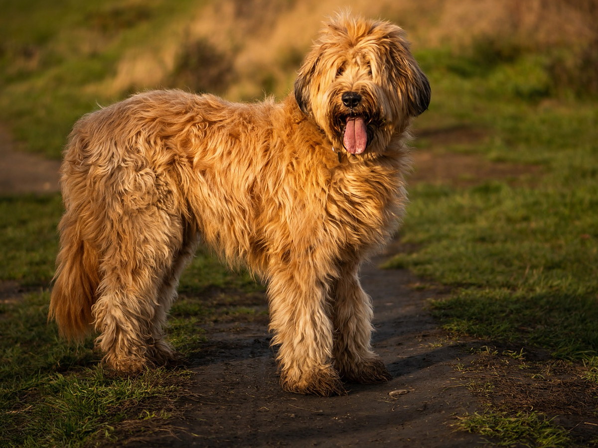 Briard v postoji připomínajícím jeho francouzský ovčácký původ