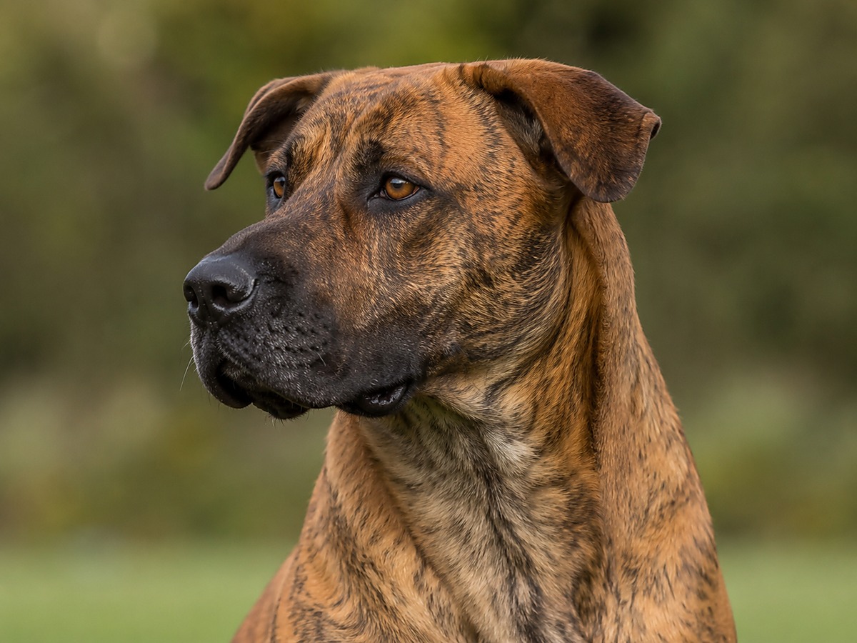 Krátká žíhaná srst Chien Fila de Saint Miguel