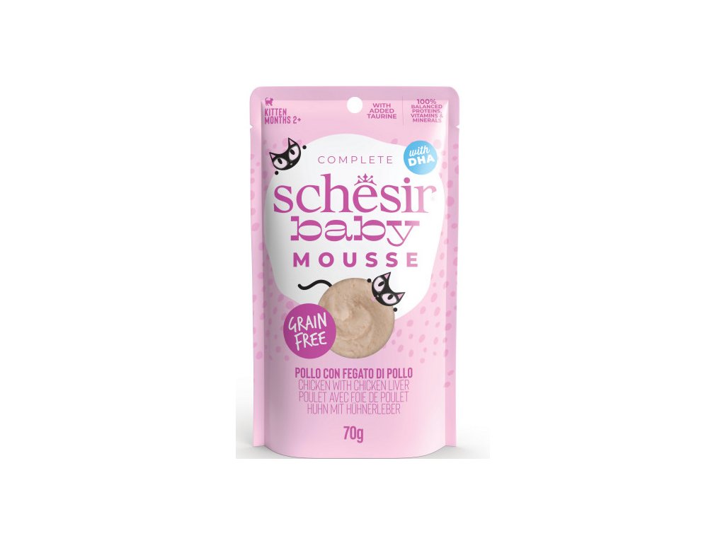 Schesir Cat Pouches Kitten Lifestage Mousse Chicken 70g