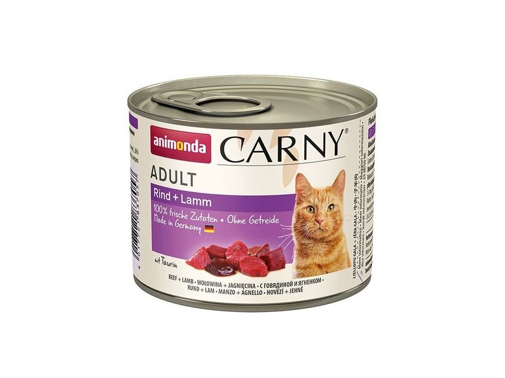 ANIMONDA Carny Adult konzerva pro kočky hovězí a jehněčí 200g