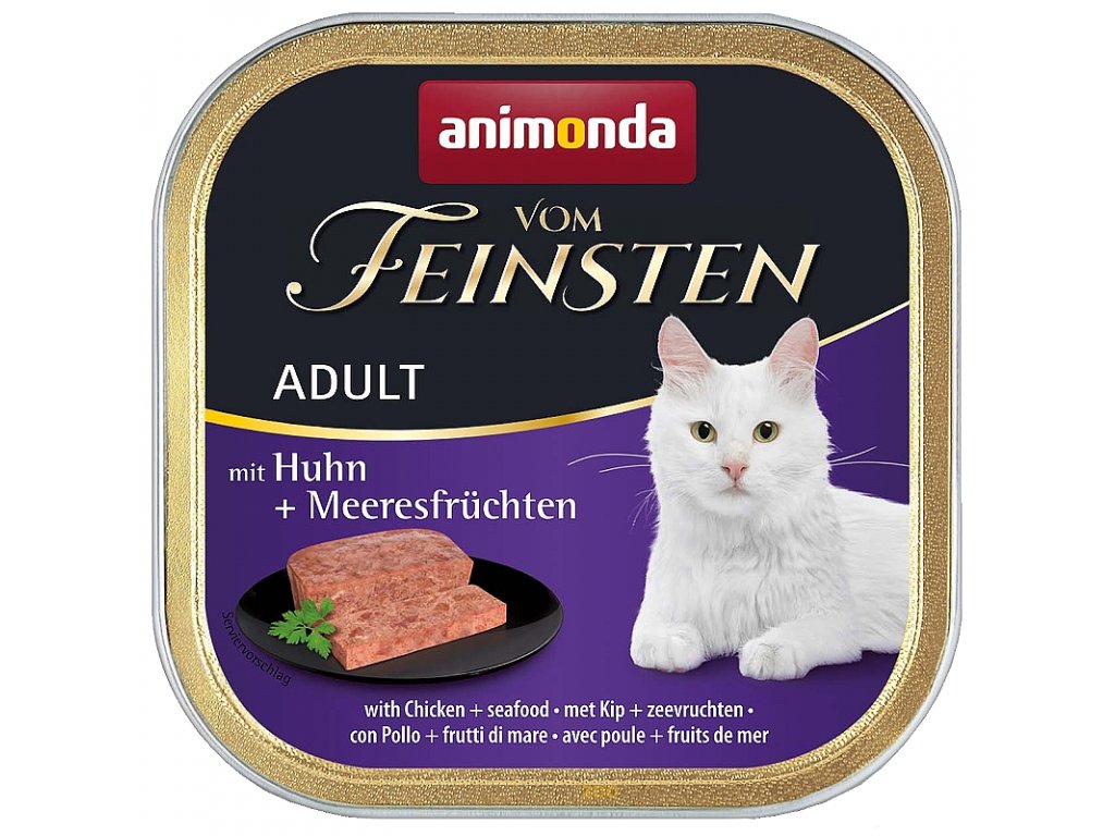ANIMONDA Vom Feinsten Adult paštika pro kočky kuře a mořské plody 100g