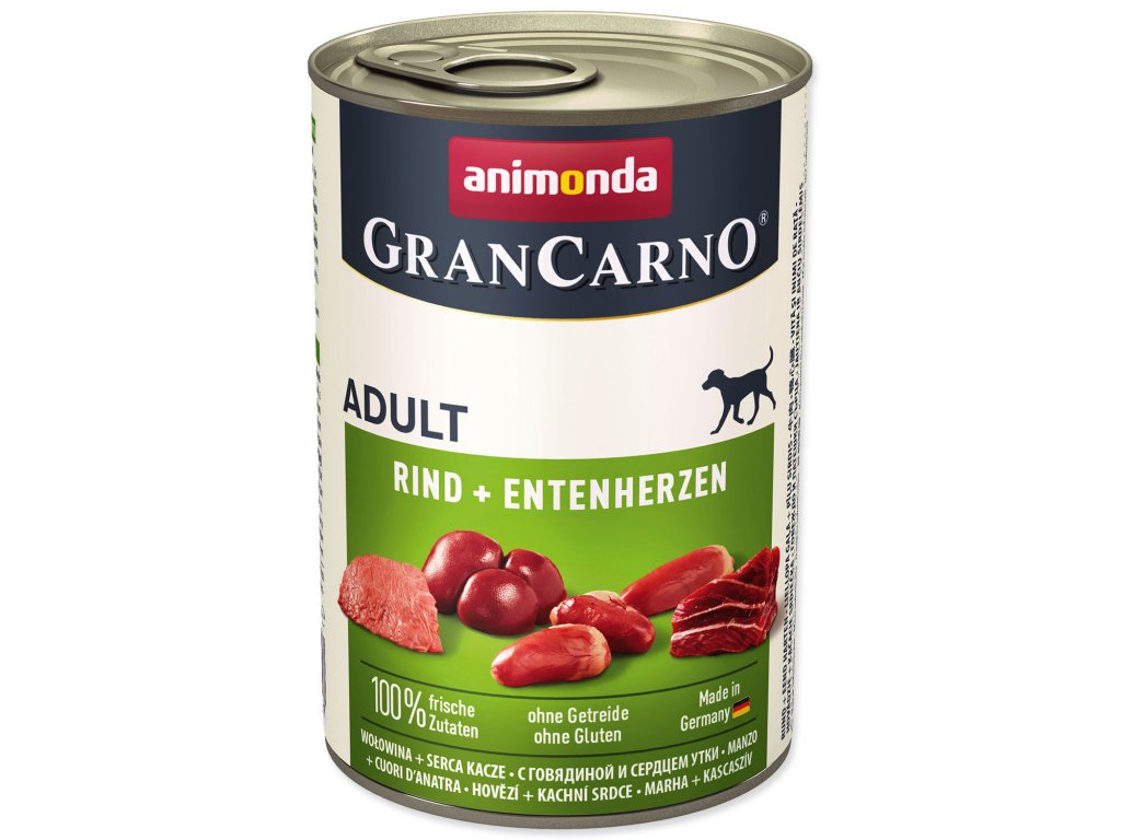 ANIMONDA GranCarno Adult hovězí+kachní srdce 400g