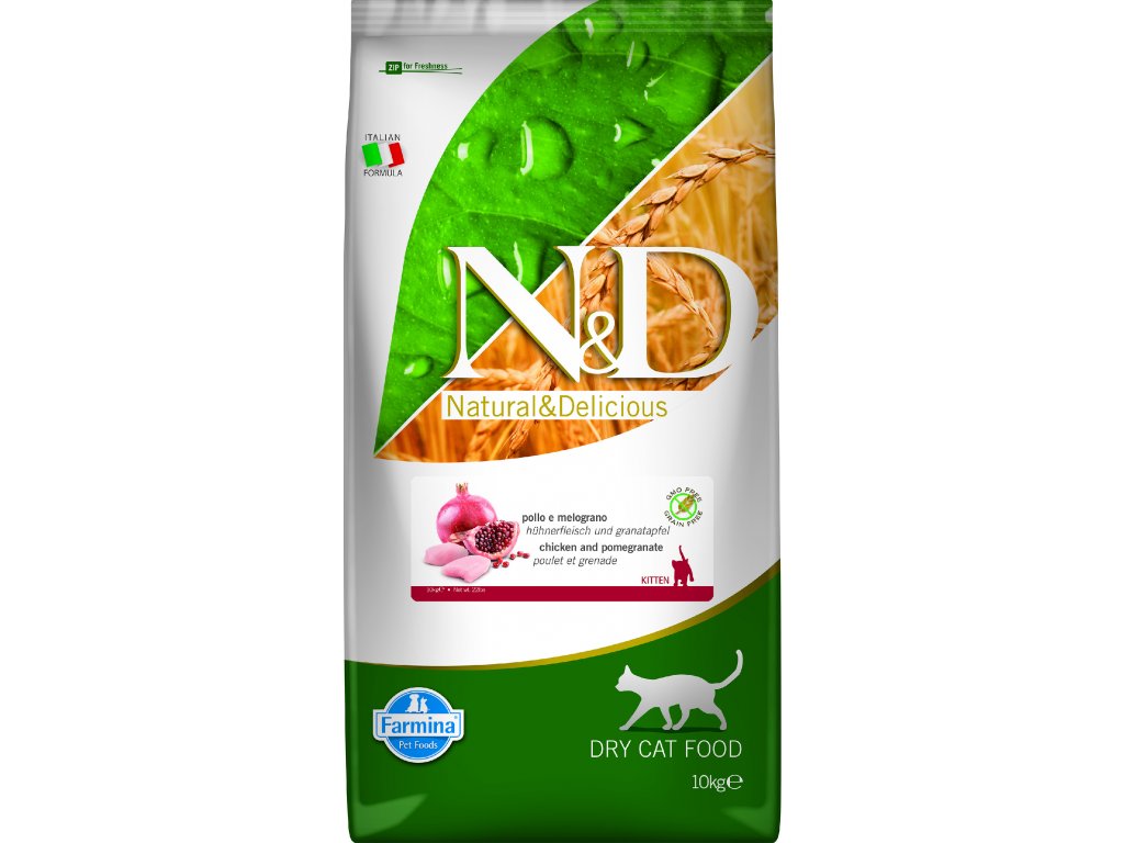 N&D PRIME CAT KITTEN Chicken & Pomegranate 10kg | ZooAqua, s.r.o