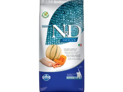 N&D OCEAN CAT Kitten Cod & Shrimp & Pumpkin&Melon 5kg