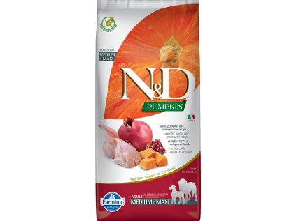 N&D Pumpkin DOG Adult M/L Quail & Pomegranate 12kg