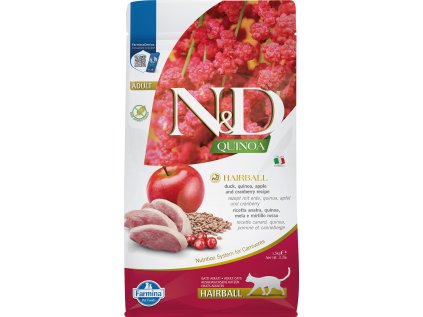 N&D Quinoa CAT Hairball Duck & Cranberry 1,5kg