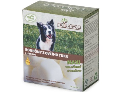 NATURECA Bonbóny z ovčího tuku s lososem Maxi 250g