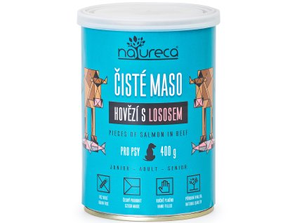 NATURECA konz. hovězí s lososem pro psy 400g