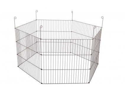 Ohrádka kovová pro morčata šedá 6 stěn 120cm Zolux